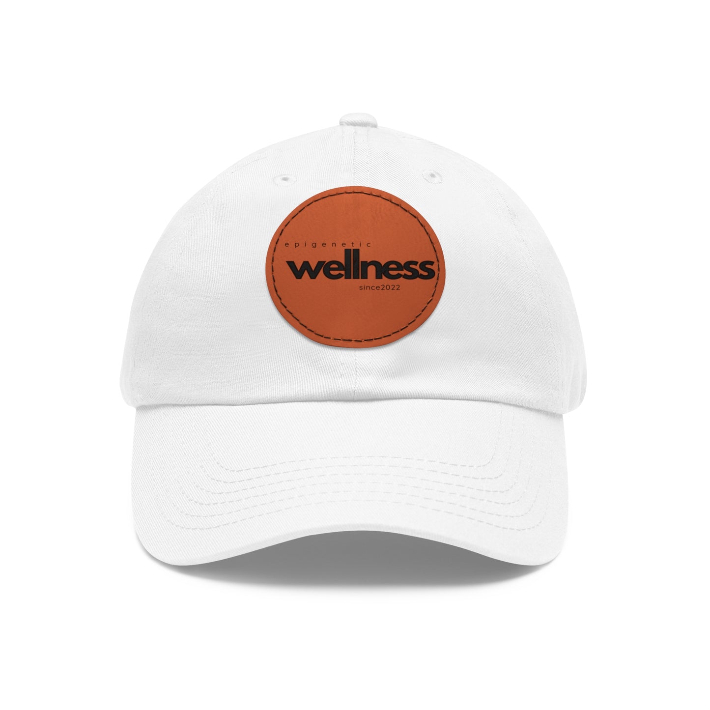 Hat with Leather Patch (Round)