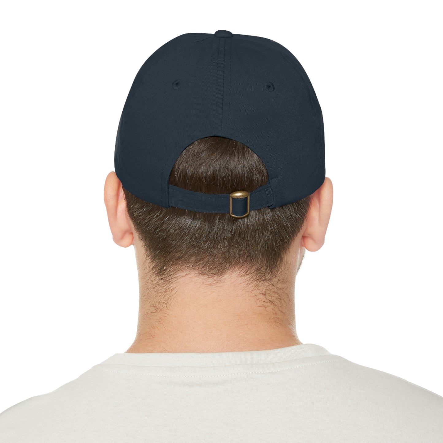 Hat with Leather Patch (Round)