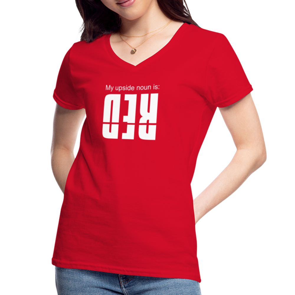 Women's V-Neck T-Shirt - red