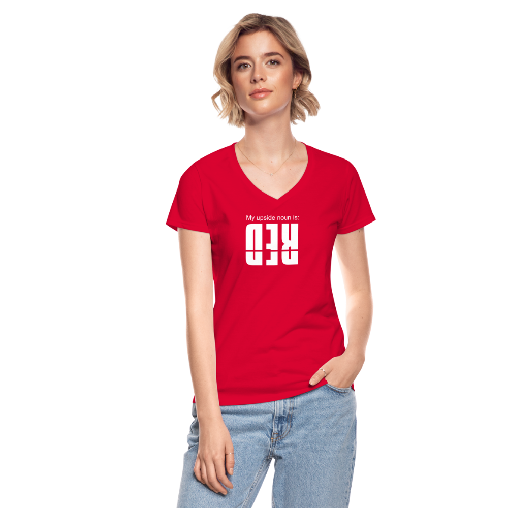 Women's V-Neck T-Shirt - red