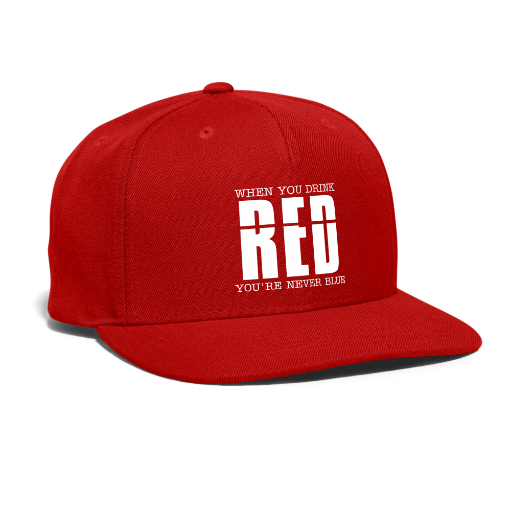 Snapback Baseball Cap - red