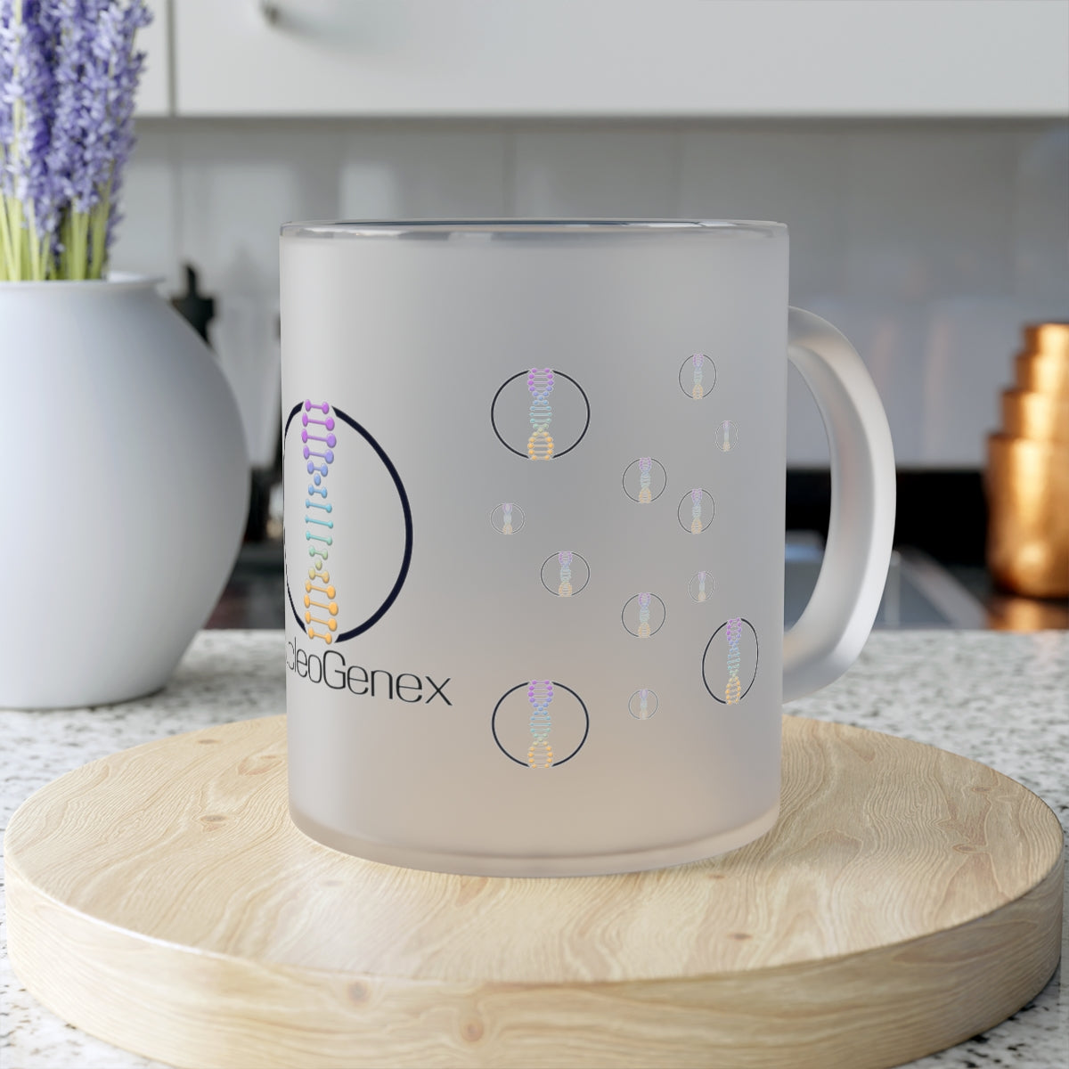 Nucleo Logo Frosted Glass Mug