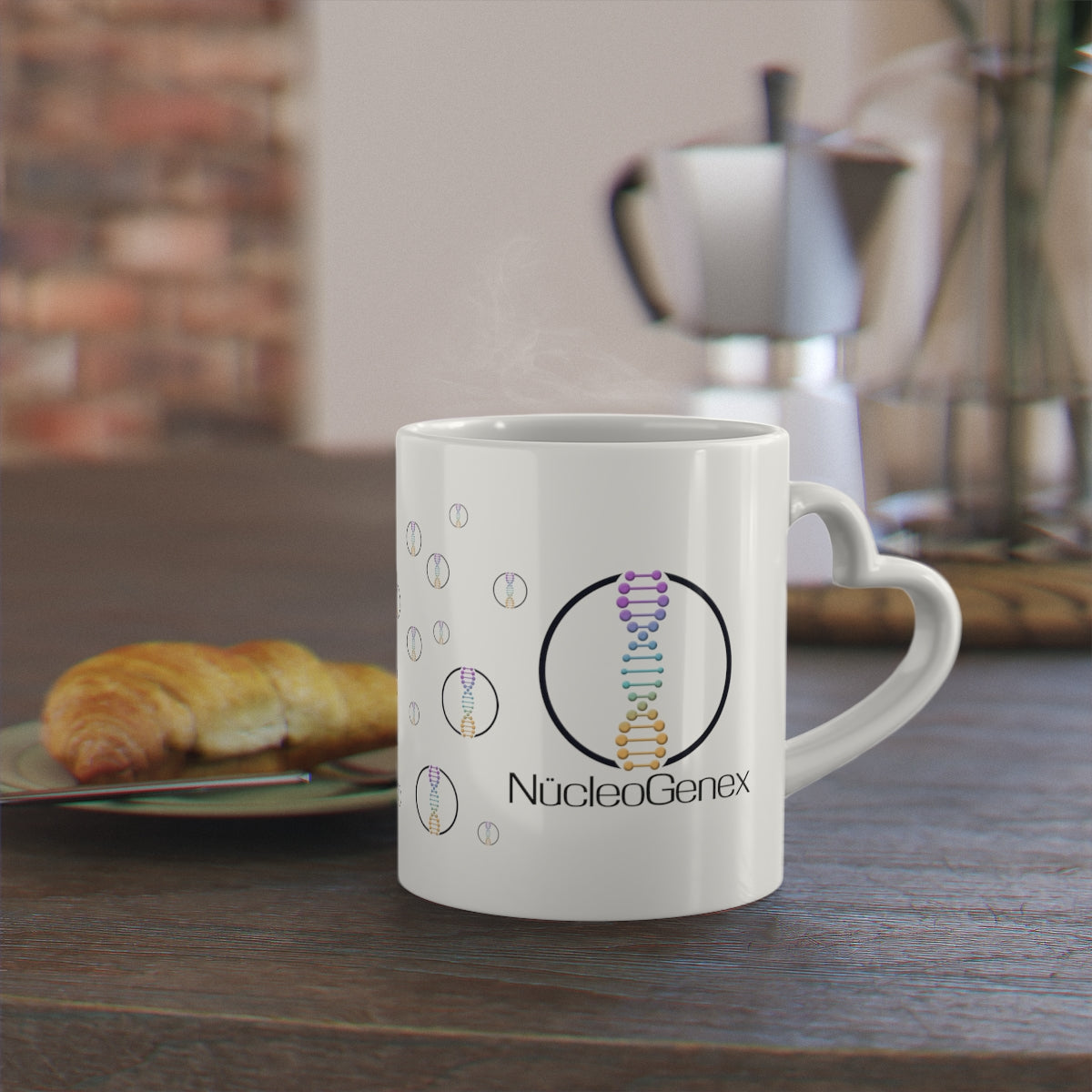 Heart-Shaped Mug Nucleo Logo