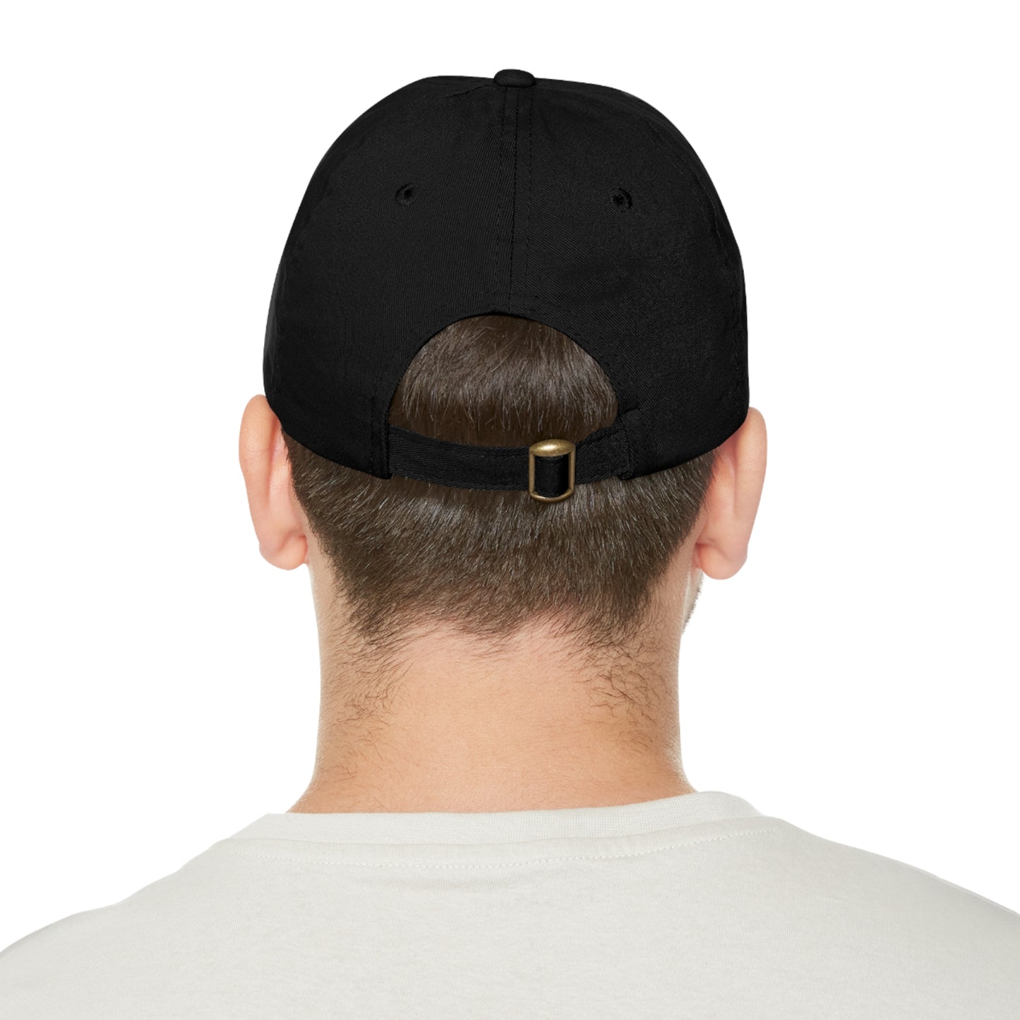 Hat with Leather Patch (Round)