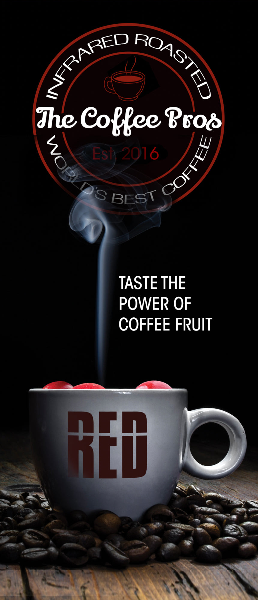 The Coffee Pros Popup Banner with Bag