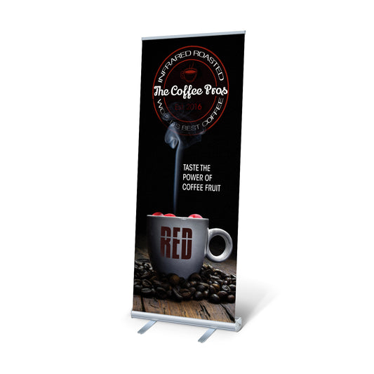 The Coffee Pros Popup Banner with Bag