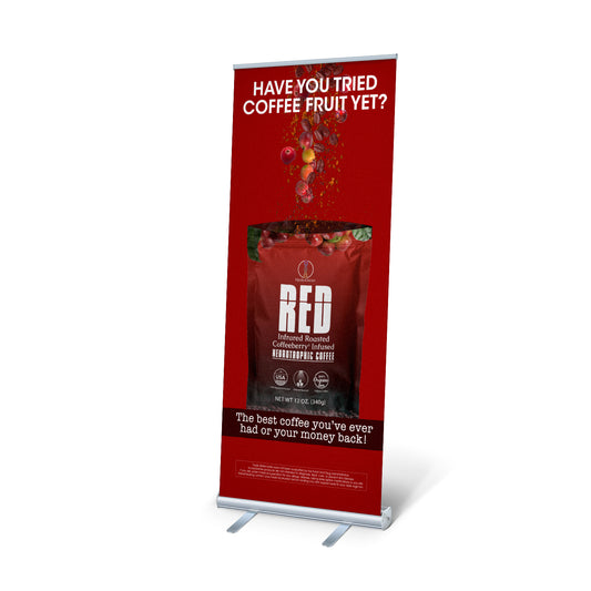 Red Popup Banner with Bag