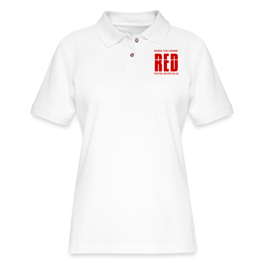 Women's Pique Polo Shirt - white