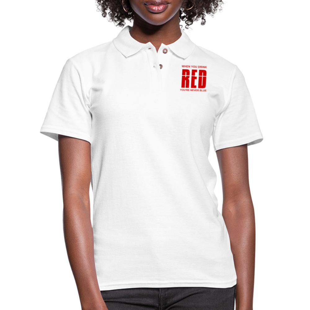 Women's Pique Polo Shirt - white