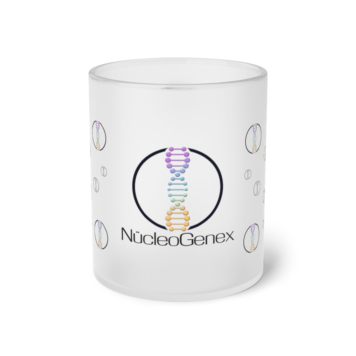 Nucleo Logo Frosted Glass Mug